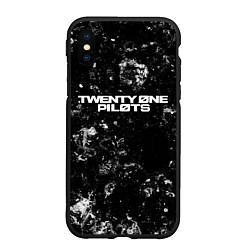 Чехол iPhone XS Max матовый Twenty One Pilots black ice, цвет: 3D-черный