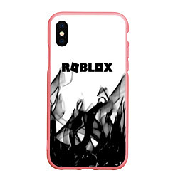 Чехол iPhone XS Max матовый Roblox flame текстура, цвет: 3D-баблгам