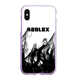 Чехол iPhone XS Max матовый Roblox flame текстура
