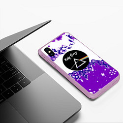 Чехол iPhone XS Max матовый Pink floyd violet splash, цвет: 3D-сиреневый — фото 2