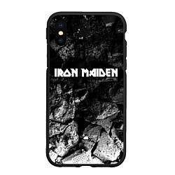 Чехол iPhone XS Max матовый Iron Maiden black graphite, цвет: 3D-черный