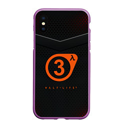 Чехол iPhone XS Max матовый Half life броня фримена валв, цвет: 3D-фиолетовый