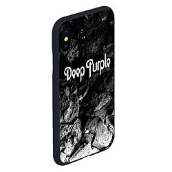 Чехол iPhone XS Max матовый Deep Purple black graphite, цвет: 3D-черный — фото 2