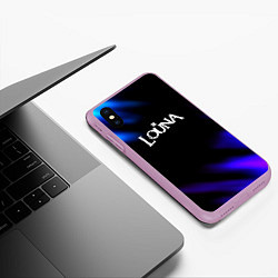 Чехол iPhone XS Max матовый Louna neon bend, цвет: 3D-сиреневый — фото 2