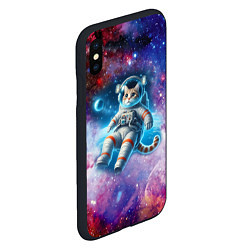 Чехол iPhone XS Max матовый The cat is a brave cosmonaut - ai art, цвет: 3D-черный — фото 2