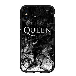 Чехол iPhone XS Max матовый Queen black graphite