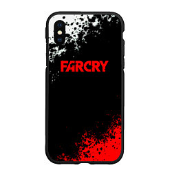 Чехол iPhone XS Max матовый Farcry текстура краски, цвет: 3D-черный