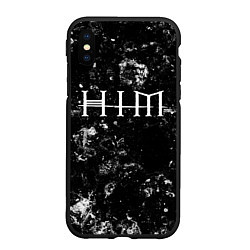 Чехол iPhone XS Max матовый HIM black ice