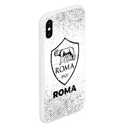 Чехол iPhone XS Max матовый Roma с потертостями на светлом фоне, цвет: 3D-белый — фото 2