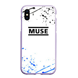 Чехол iPhone XS Max матовый MUSE рок стиль краски