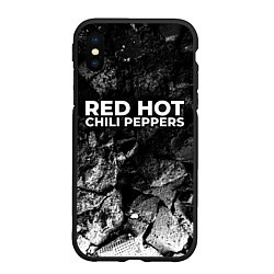 Чехол iPhone XS Max матовый Red Hot Chili Peppers black graphite