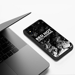 Чехол iPhone XS Max матовый Red Hot Chili Peppers black graphite, цвет: 3D-черный — фото 2