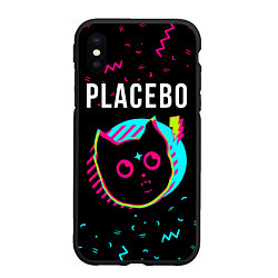 Чехол iPhone XS Max матовый Placebo - rock star cat