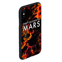 Чехол iPhone XS Max матовый Thirty Seconds to Mars red lava, цвет: 3D-черный — фото 2