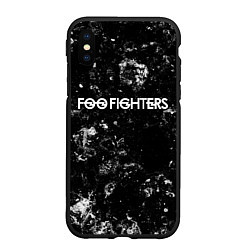Чехол iPhone XS Max матовый Foo Fighters black ice