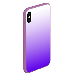 Чехол iPhone XS Max матовый Бело-сиренево-синий градиент, цвет: 3D-фиолетовый — фото 2