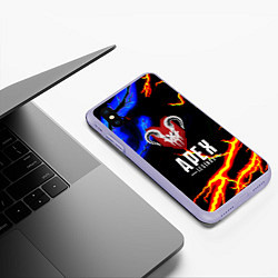 Чехол iPhone XS Max матовый Apex legens storm, цвет: 3D-светло-сиреневый — фото 2