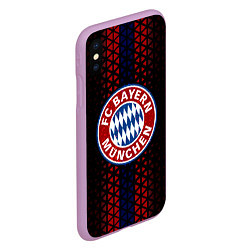 Чехол iPhone XS Max матовый Футбольный клуб Бавария, цвет: 3D-сиреневый — фото 2