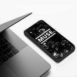 Чехол iPhone XS Max матовый Muse black ice, цвет: 3D-черный — фото 2