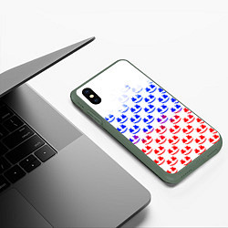 Чехол iPhone XS Max матовый Marshmello russia color, цвет: 3D-темно-зеленый — фото 2