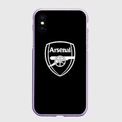 Чехол iPhone XS Max матовый Arsenal fc белое лого