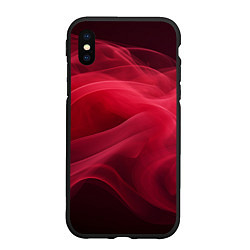 Чехол iPhone XS Max матовый Дым бордо, цвет: 3D-черный