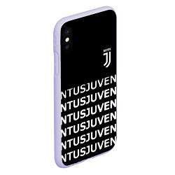Чехол iPhone XS Max матовый Juventus pattern fc club steel, цвет: 3D-светло-сиреневый — фото 2