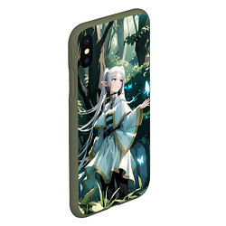 Чехол iPhone XS Max матовый Sousou no Frieren Фрирен butterfly, цвет: 3D-темно-зеленый — фото 2