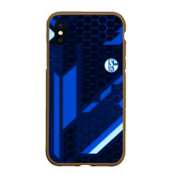 Чехол iPhone XS Max матовый Schalke 04 sport geometry