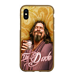 Чехол iPhone XS Max матовый The Big Lebowski dude, цвет: 3D-коричневый