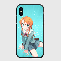 Чехол iPhone XS Max матовый Кирино Косака из OreImo, цвет: 3D-черный