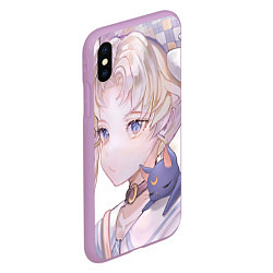 Чехол iPhone XS Max матовый Sailor Moon Усаги Цукино, цвет: 3D-сиреневый — фото 2