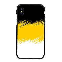 Чехол iPhone XS Max матовый Имперский флаг России штриховка, цвет: 3D-черный