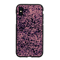 Чехол iPhone XS Max матовый Абстрактный брызги сине-розовый