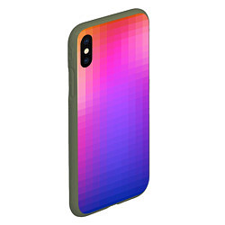 Чехол iPhone XS Max матовый Gradient 8-bit, цвет: 3D-темно-зеленый — фото 2