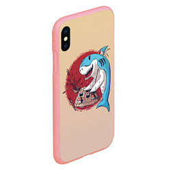 Чехол iPhone XS Max матовый Sushi shark, цвет: 3D-баблгам — фото 2