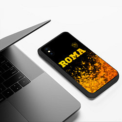 Чехол iPhone XS Max матовый Roma - gold gradient посередине, цвет: 3D-черный — фото 2