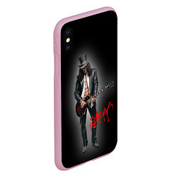 Чехол iPhone XS Max матовый Слэш музыкант группы Guns N Roses, цвет: 3D-розовый — фото 2