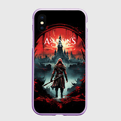 Чехол iPhone XS Max матовый Assassins creed город на горизонте