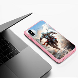 Чехол iPhone XS Max матовый Assassins creed паркур, цвет: 3D-баблгам — фото 2