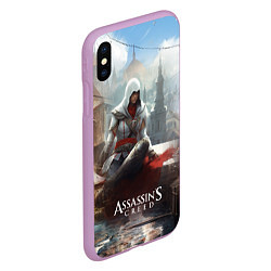 Чехол iPhone XS Max матовый Assassins creed poster game, цвет: 3D-сиреневый — фото 2