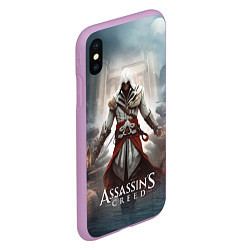 Чехол iPhone XS Max матовый Assassins creed poster game, цвет: 3D-сиреневый — фото 2