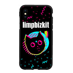 Чехол iPhone XS Max матовый Limp Bizkit - rock star cat