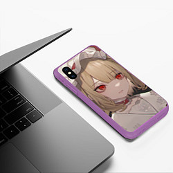 Чехол iPhone XS Max матовый Touhou Project Flandre милая, цвет: 3D-фиолетовый — фото 2