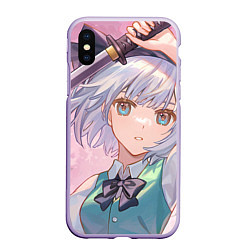 Чехол iPhone XS Max матовый Touhou Project Youmu Konpaku мило, цвет: 3D-светло-сиреневый