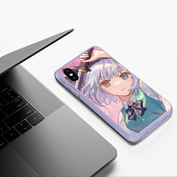 Чехол iPhone XS Max матовый Touhou Project Youmu Konpaku мило, цвет: 3D-светло-сиреневый — фото 2