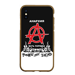 Чехол iPhone XS Max матовый Анархия - Punks not dead