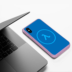 Чехол iPhone XS Max матовый Blue Shift, цвет: 3D-сиреневый — фото 2