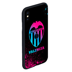 Чехол iPhone XS Max матовый Valencia - neon gradient, цвет: 3D-черный — фото 2