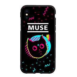 Чехол iPhone XS Max матовый Muse - rock star cat